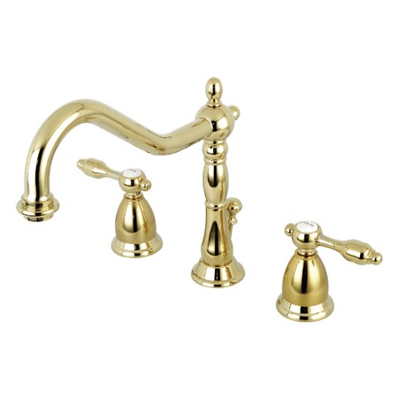 Kingston Brass 8" Widespread Bathroom Faucet, Polished Brass KS1992TAL